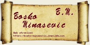 Boško Minašević vizit kartica